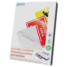 100 pochettes de plastification A4 100 microns mates PAVO