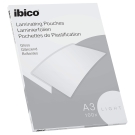 100 pochettes de plastification IBICO BASICS Light A3 80 microns brillantes IBICO
