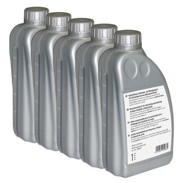 Pack de 5 bidons d'huile de lubrification (1 L)