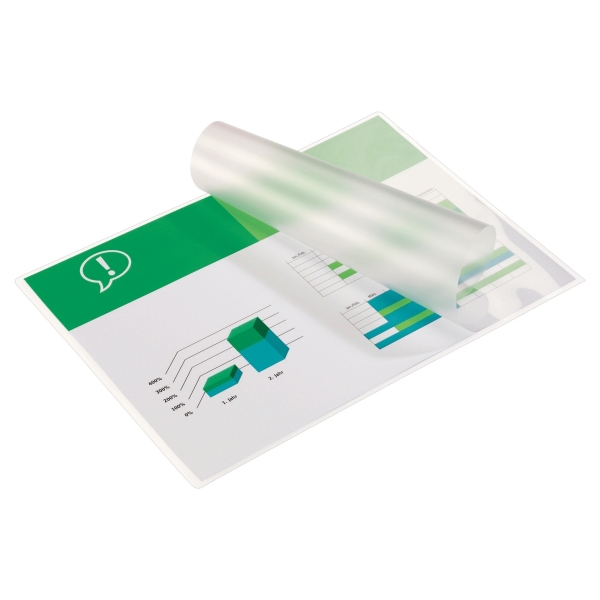 100 pochettes de plastification A2 80 microns brillantes