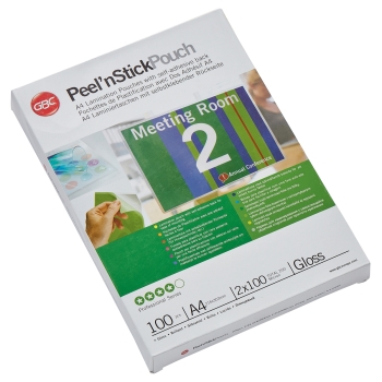100 pochettes de plastification Peel'nStick  A4 100 microns brillantes