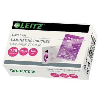 100 pochettes de plastification iLAM 54 x 86 mm 125 microns brillantes