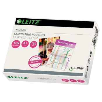100 pochettes de plastification iLAM A7 125 microns brillantes
