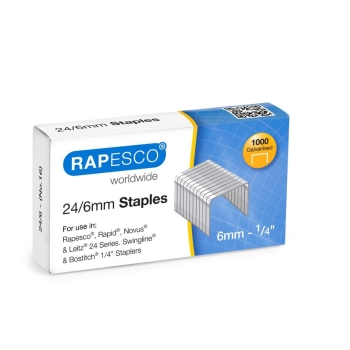 Agrafes 24/6 Galvanisé x1000 RAPESCO base - S24607Z3