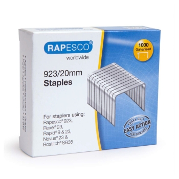 Agrafes 923/20 Galvanisé x1000 RAPESCO base - 1241