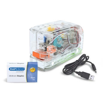 Agrafeuse électrique électrique 626EL transparent RAPESCO base - 1450