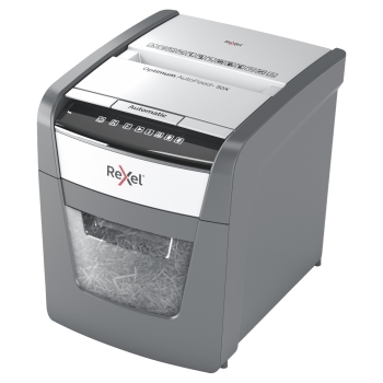 Destructeur de documents 50X Optimum Autofeed+ 4 x 28 mm insertion papier automatique REXEL base - 2020050XEU