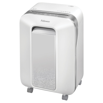 Destructeur de documents LX201 Powershred 2 x 12 mm blanc FELLOWES base - 5050101