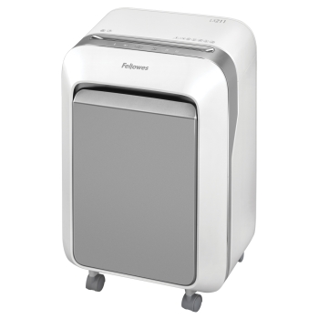 Destructeur de documents LX211 Powershred 2 x 12 mm blanc FELLOWES base - 5050301