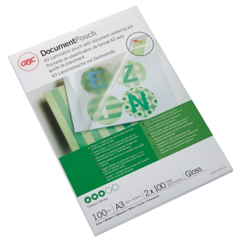 100 pochettes de plastification A3 100 microns brillantes GBC base - 3740307