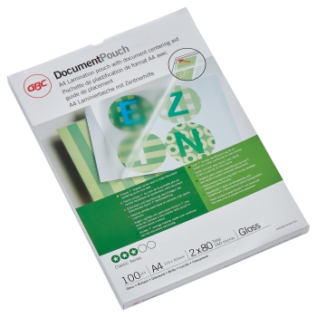 100 pochettes de plastification A4 80 microns brillantes GBC base - IB585036