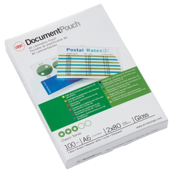 100 pochettes de plastification A6 80 microns brillantes GBC base - IB585067