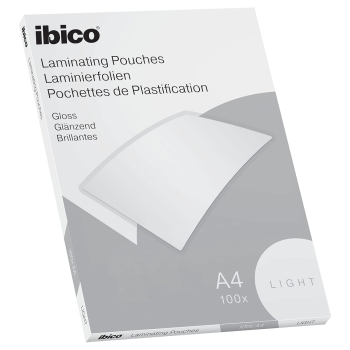 100 pochettes de plastification IBICO BASICS Light A4 80 microns brillantes IBICO base - 627308