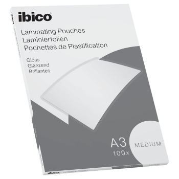 100 pochettes de plastification IBICO BASICS Medium A3 100 microns brillantes IBICO base - 627312
