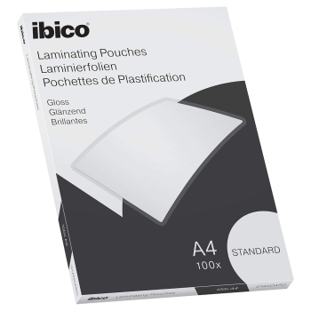 100 pochettes de plastification IBICO BASICS Standard A4 125 microns brillantes IBICO base - 627310