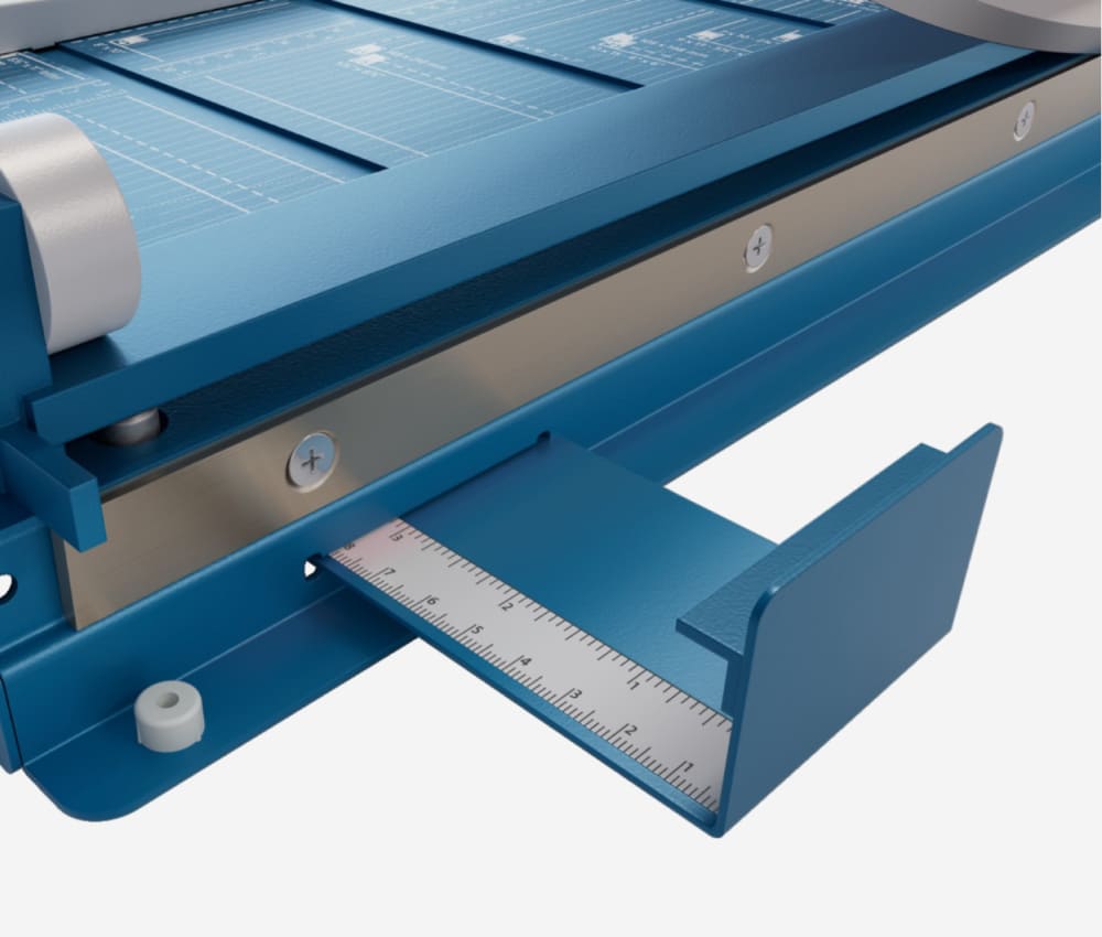 Butée arrière réglable de la cisaille papier A4 562 DAHLE