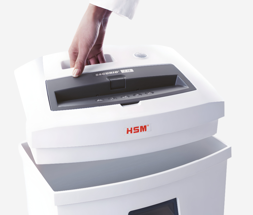 Le bloc de coupe du  destructeur de documents Securio C16 HSM  est amovible