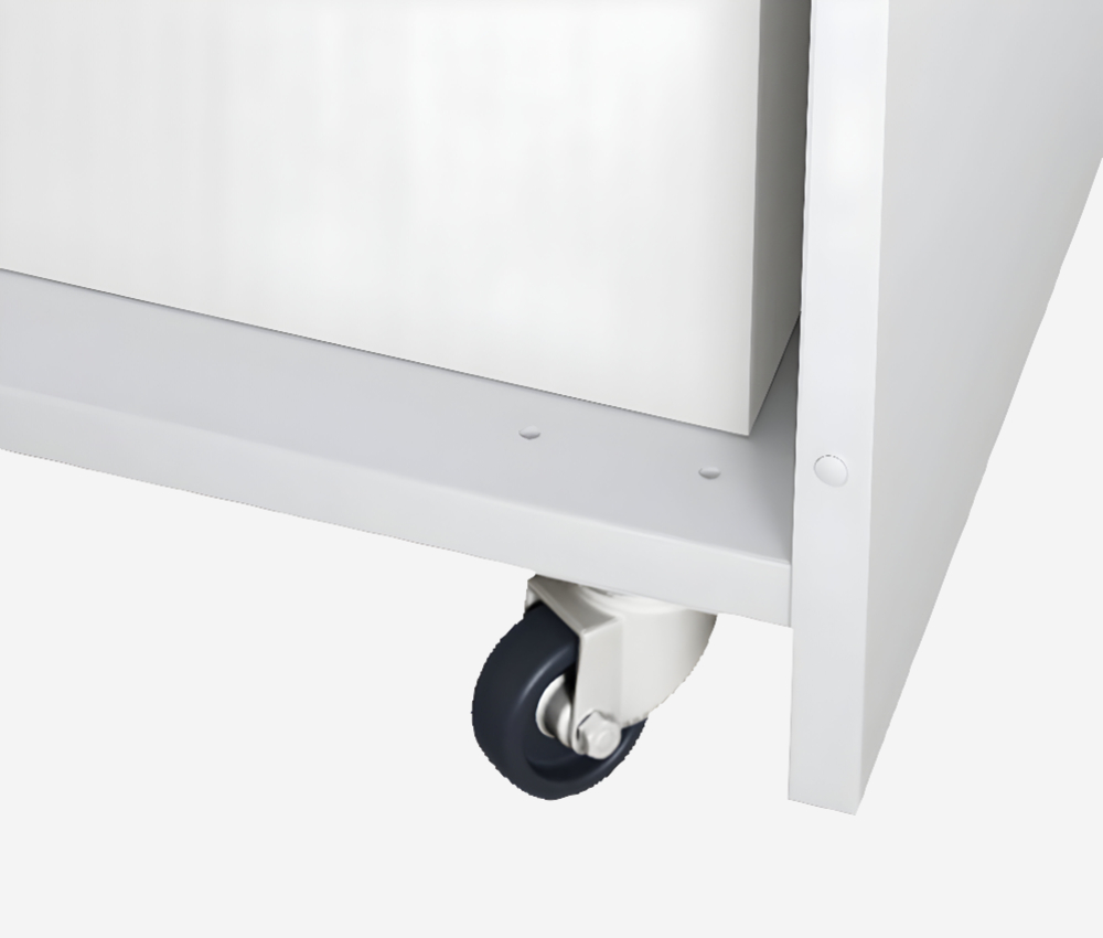 Le destructeur coupe croisée P4 P36i Securio 4,5 x 30 mm huileur automatique HSM est est doté d'un meuble en bois robuste avec roulettes